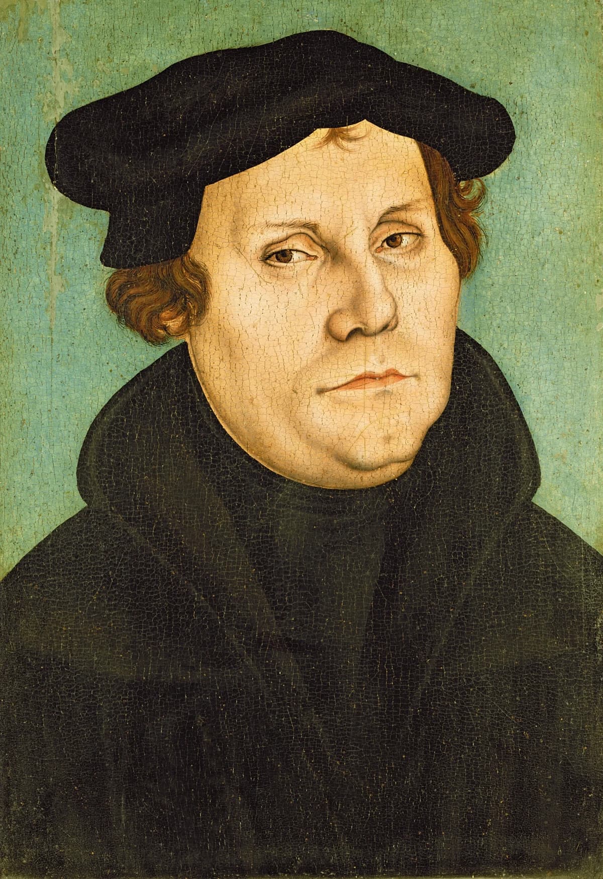 Martin Luther, 1528. Werkstatt Lucas Cranachs des Älteren; Lutherhaus Wittenberg.